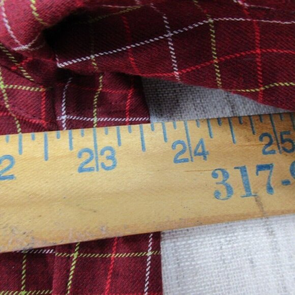 J.CREW Dress Shirt Mens Medium Burgundy Plaid Long Sleeve Collared Button Down - Picture 8 of 10